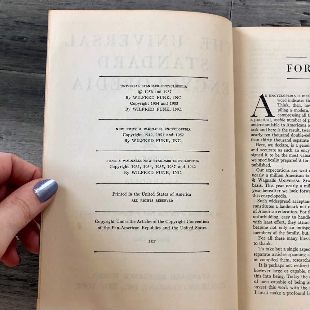 ❤️ LAST DAY Vintage 1957 MCM Funk & Wagnalls Standard Encyclopedia Hardback - Picture 5 of 5